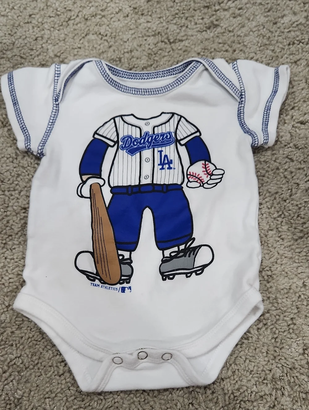 LA White & Blue Baby One-Piece Bodysuit